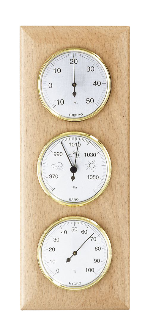 Wetterstation Made in Germany, Buche natur