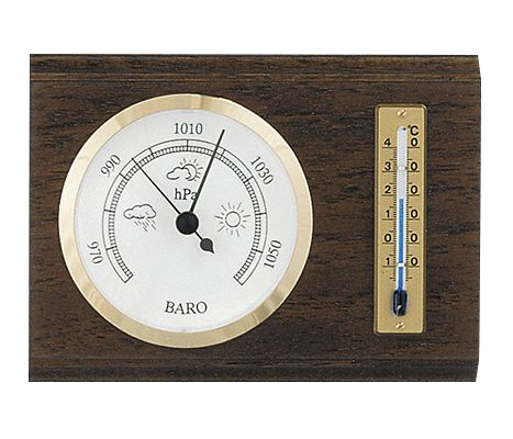 Baro- und Thermometer Nussbaum Master