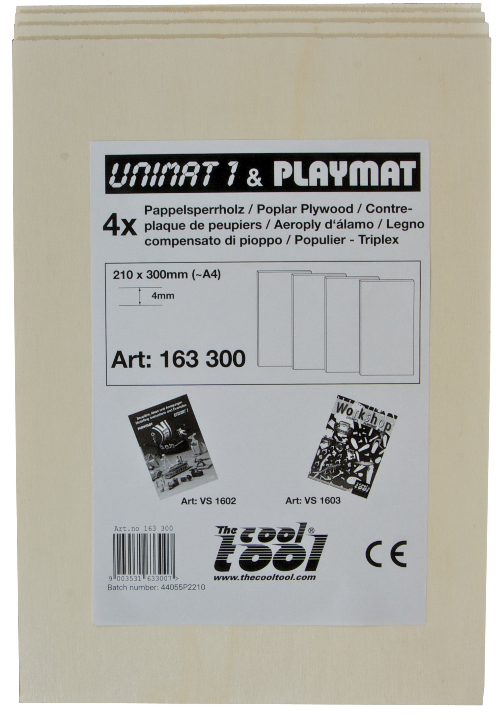 PLAYMAT Contreplaqué de peuplier 4mm, 4 pcs.