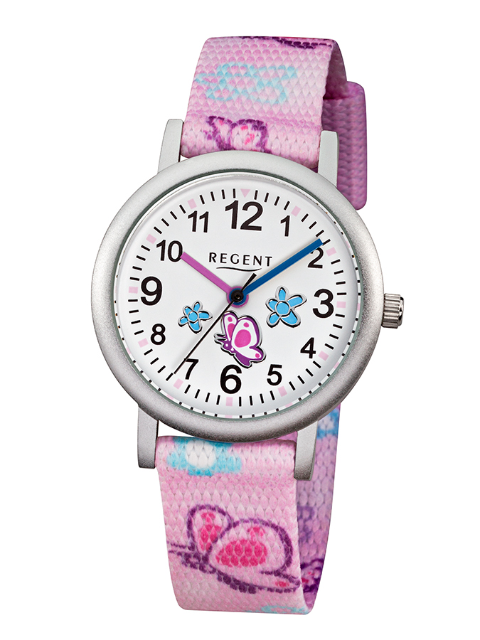 Regent Montres pour enfants, papillon, rose