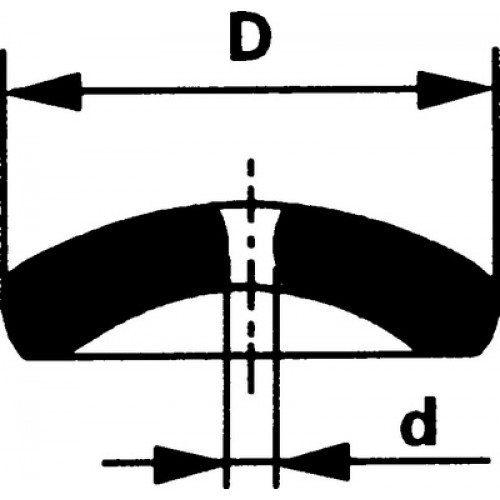 Pierre de centre, Ø int. 0.70 mm, Ø ext. 1.50 mm, en paquet de 3 pièces