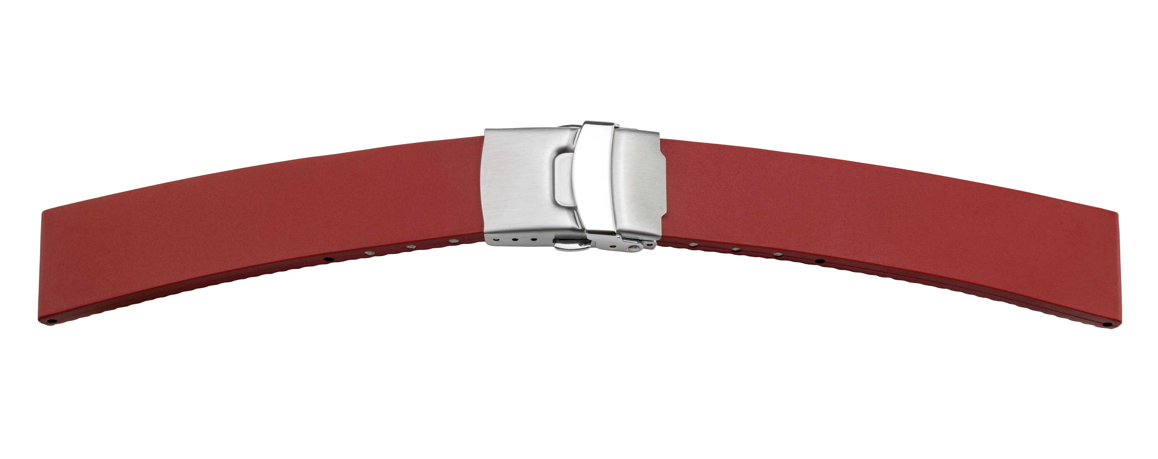 Kautschukband 20mm rot mit Faltschließe