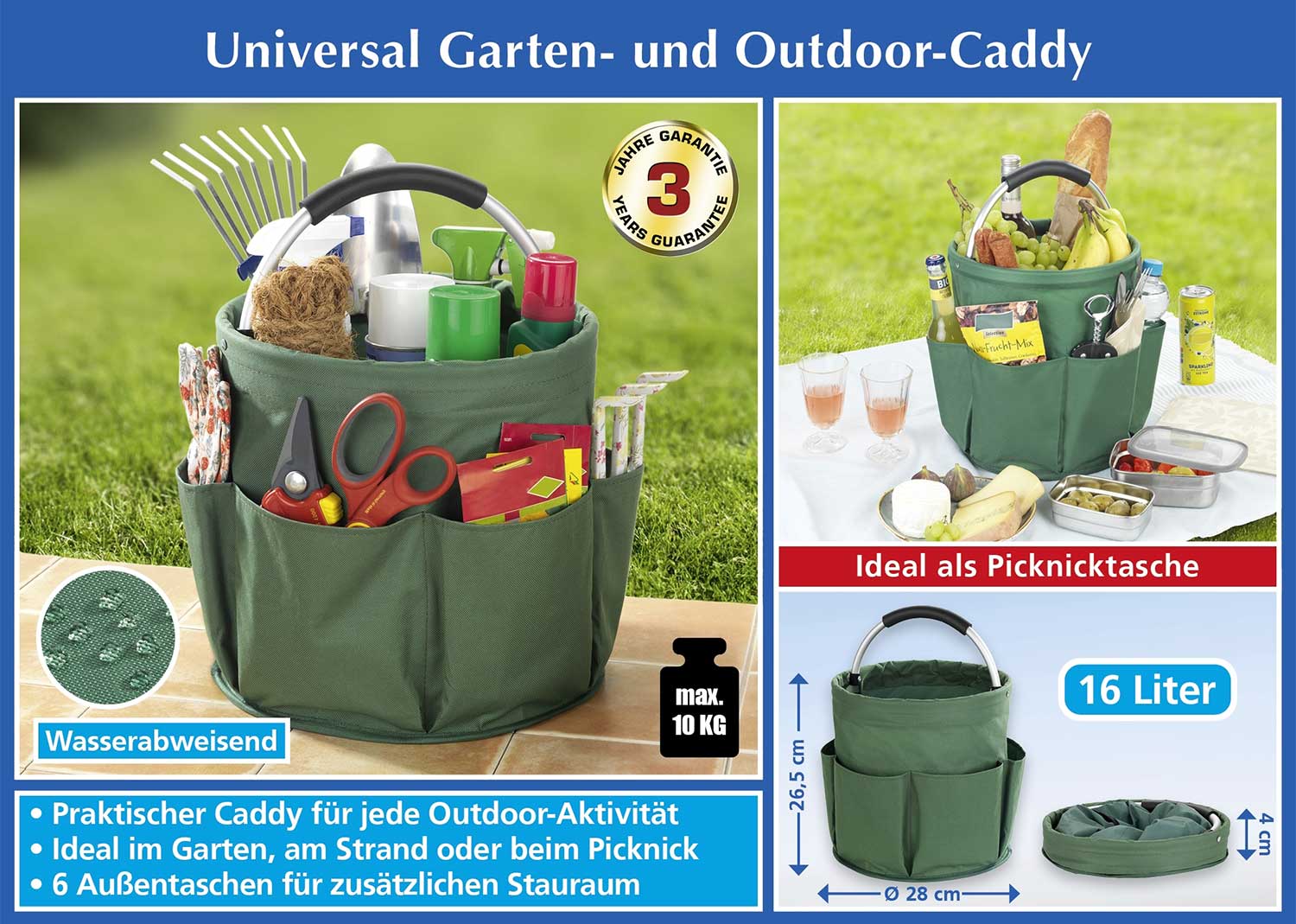 Garten-Caddy, grün