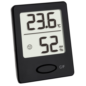 Digitales Thermo-Hygrometer, schwarz