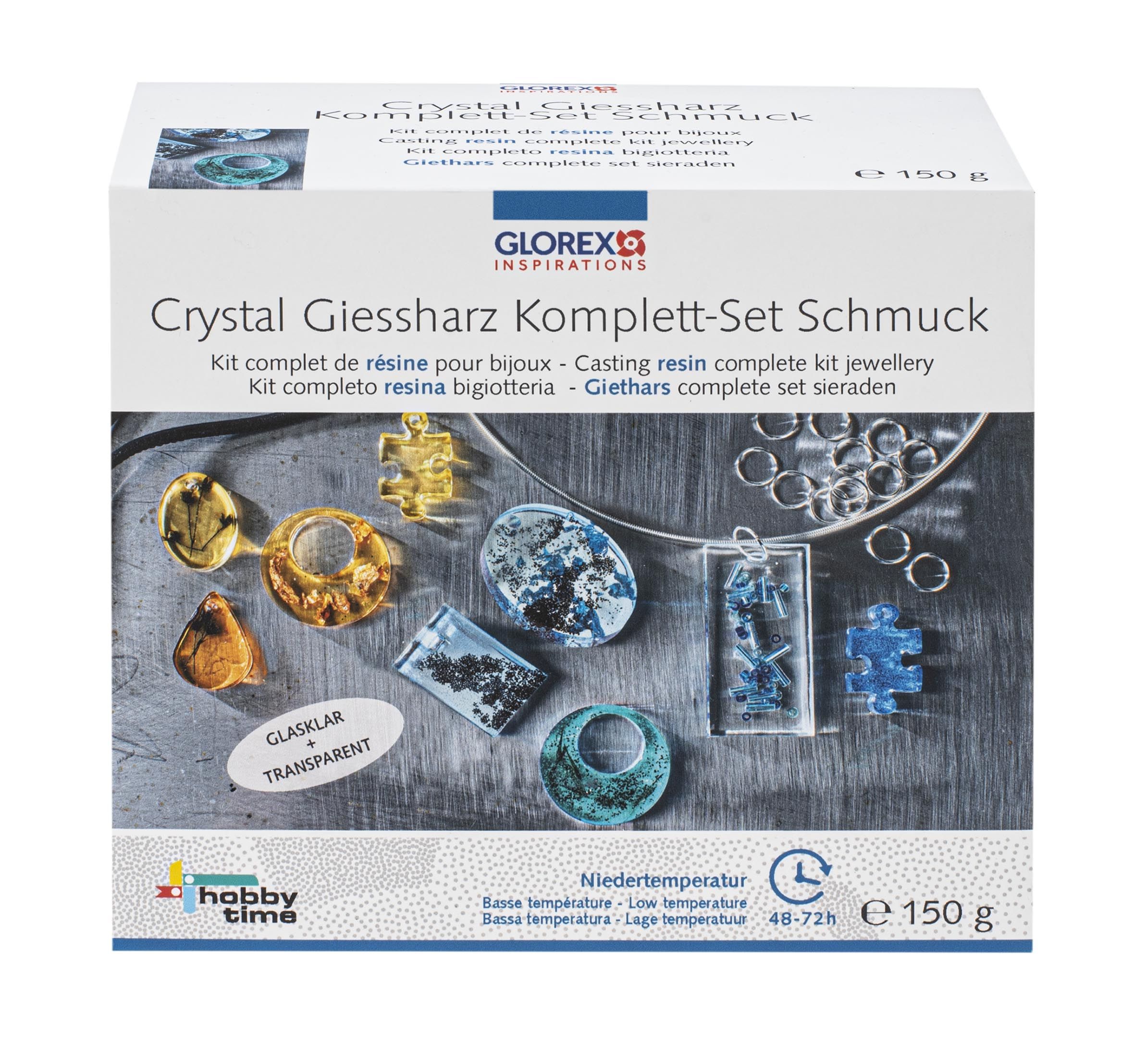 Crystal Gießharz Niedertemperatur Komplett-Set Schmuck