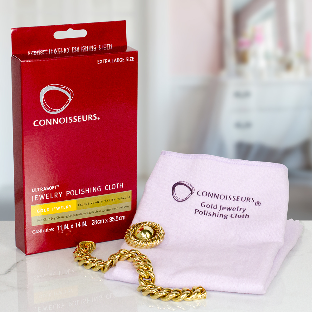 CONNOISSEURS Gold Polishing Cloth, extragroß, zweiseitig anwendbar