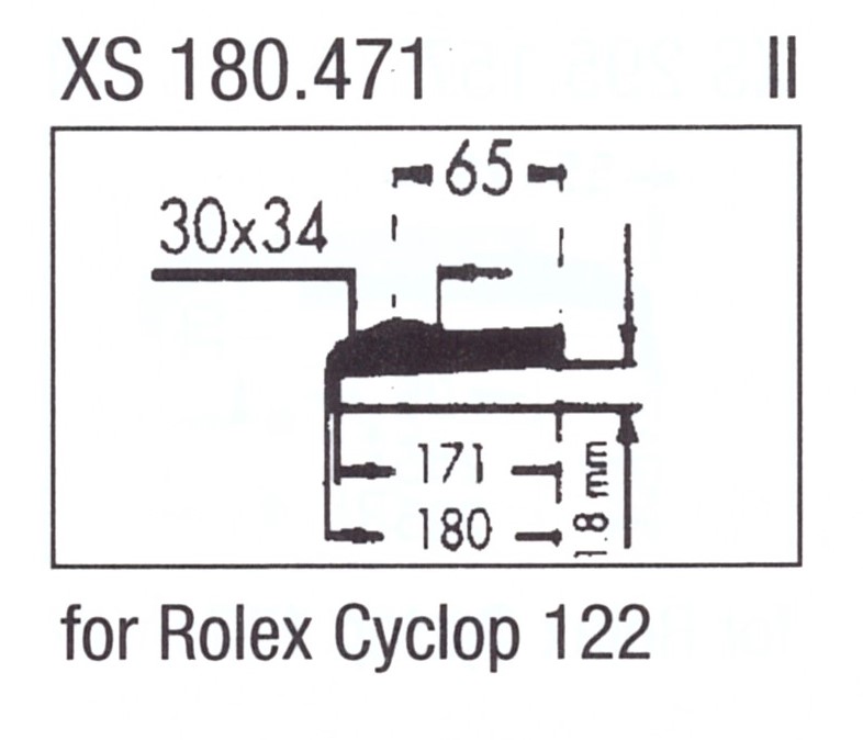 Glas XS 180.471 Stülpglas mit Lupe Kunststoff