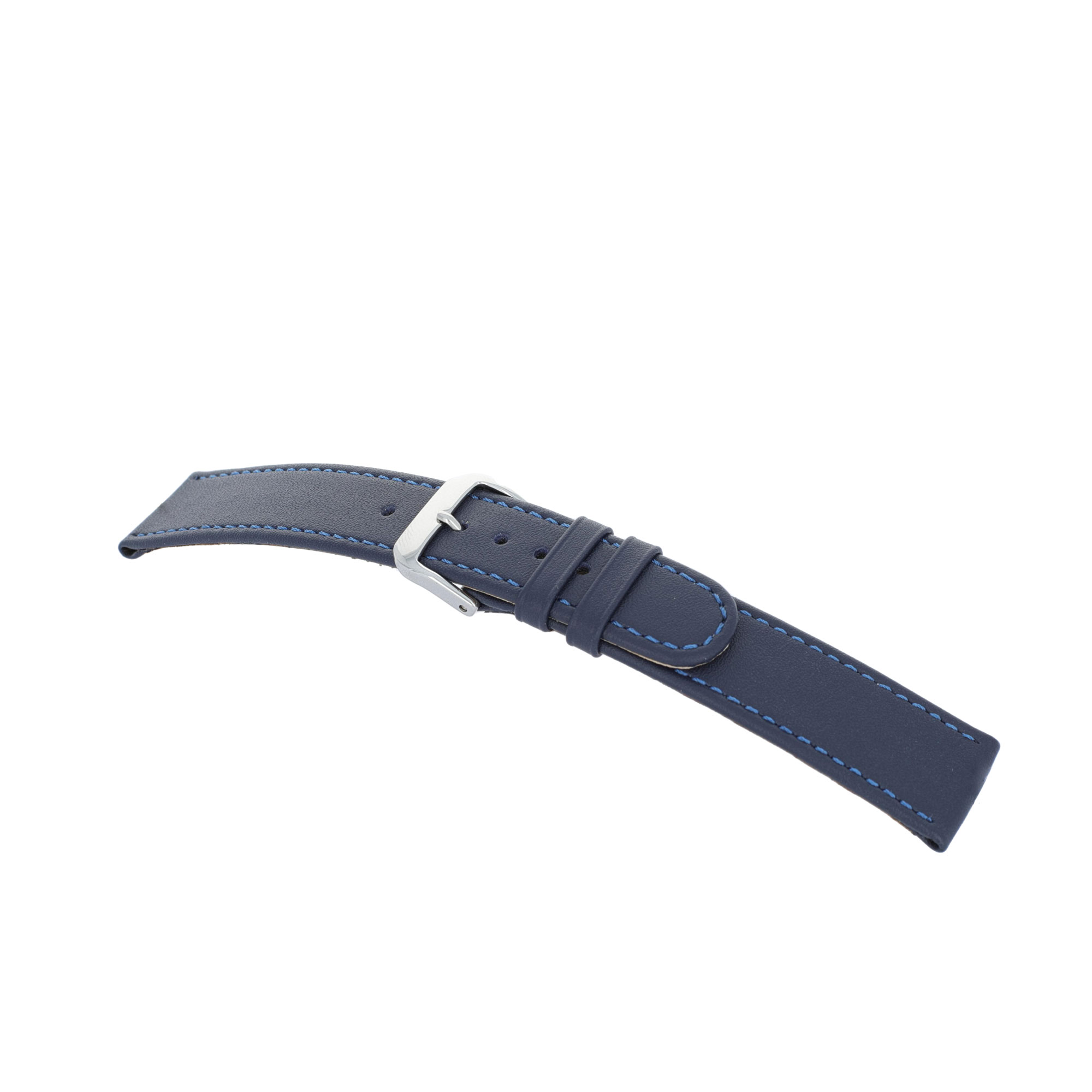 Lederband Louisville 12mm ozeanblau glatt