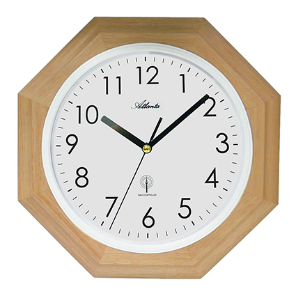 Atlanta 4324/30 Horloge murale radio en bois