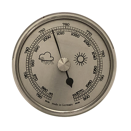 Barometer Einbau-Wetterinstrument Ø 65mm, silber Master