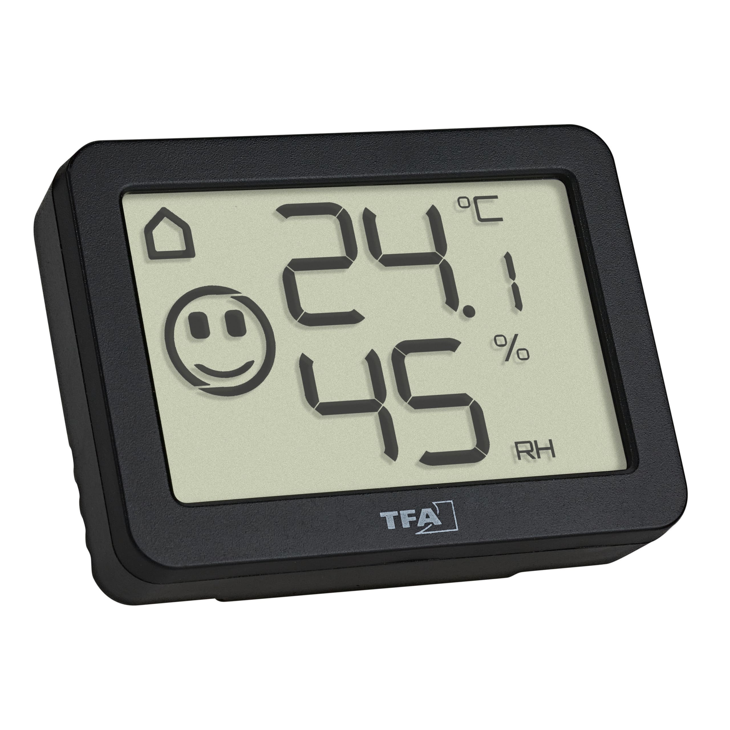 Digitales Thermo-Hygrometer, schwarz