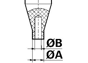 Embout bleu, Ø 1.50 mm