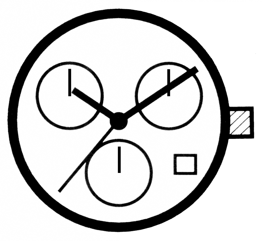 Kleinuhrwerk Quarz ETA 251.262, 251.264 D4 gerade