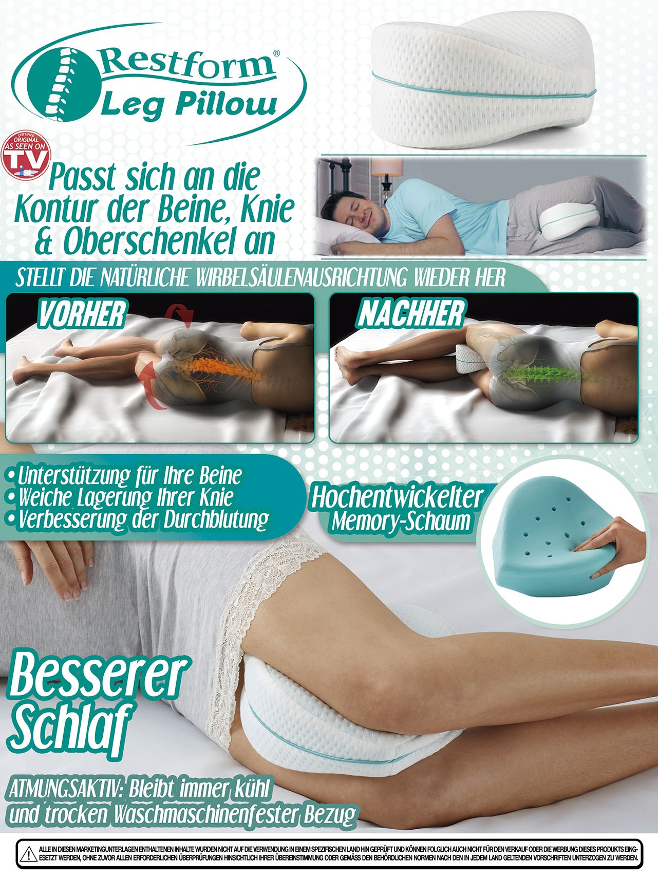 Coussin pour jambes Restform Leg Pillow