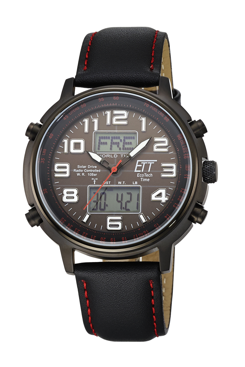 Eco Tech Time Solar Drive Funk Hunter II Herrenuhr - EGS-11452-22L