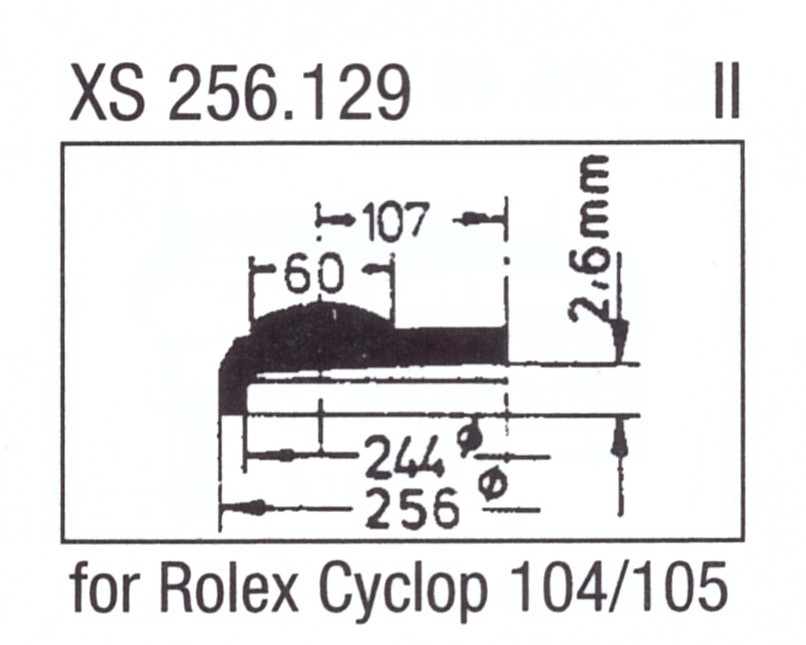 Glas XS 256.129 Stülpglas mit Lupe Kunststoff