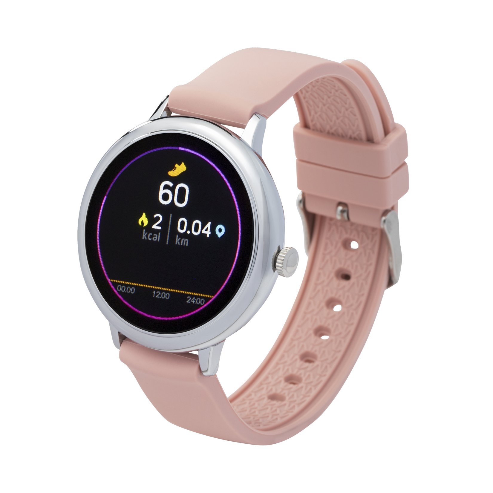 Fitness Tracker/ Smartwatch mit Wechselarmband rosa/ grau Master