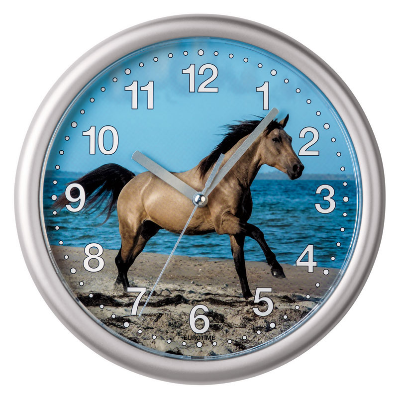 Horloge murale d'enfants Cheval