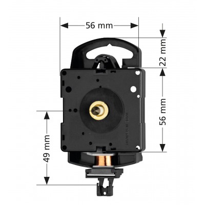 Quarz-Pendeluhrwerk Hermle 2200, ZWL 16mm Master