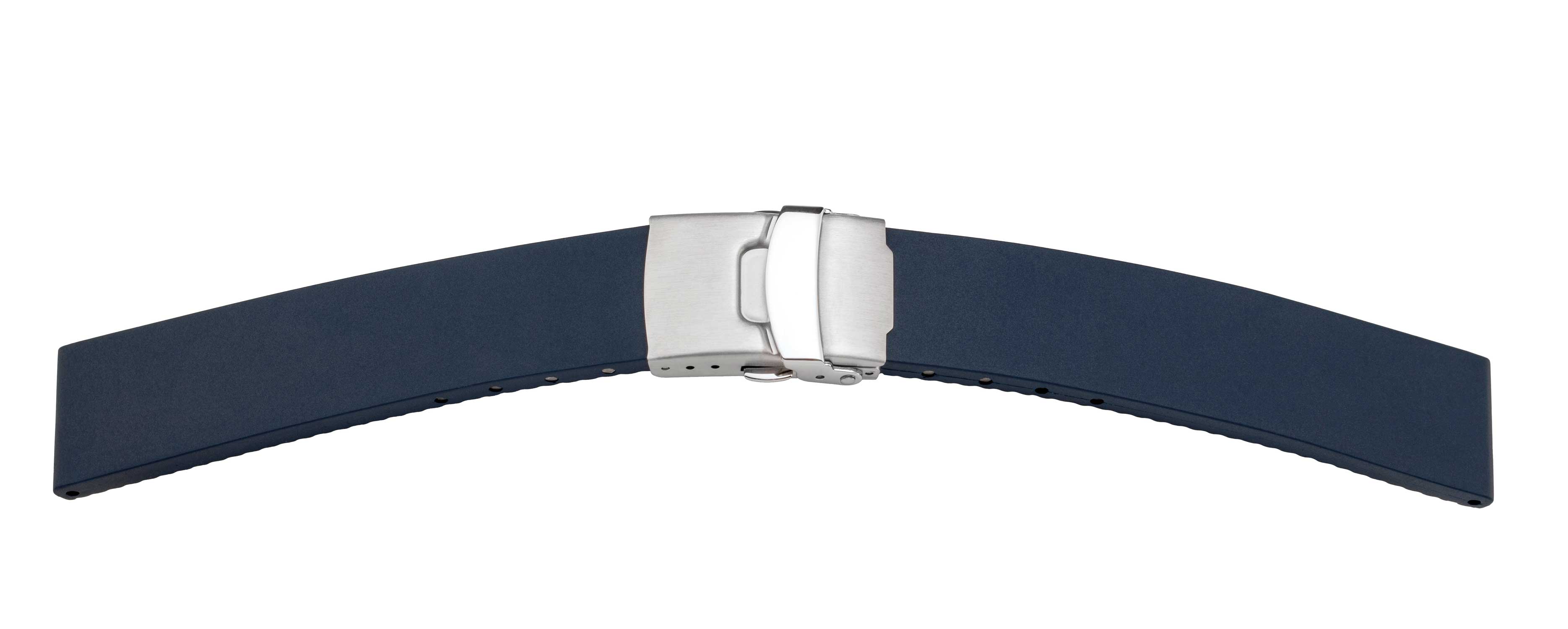 Kautschukband 20mm blau mit Faltschließe