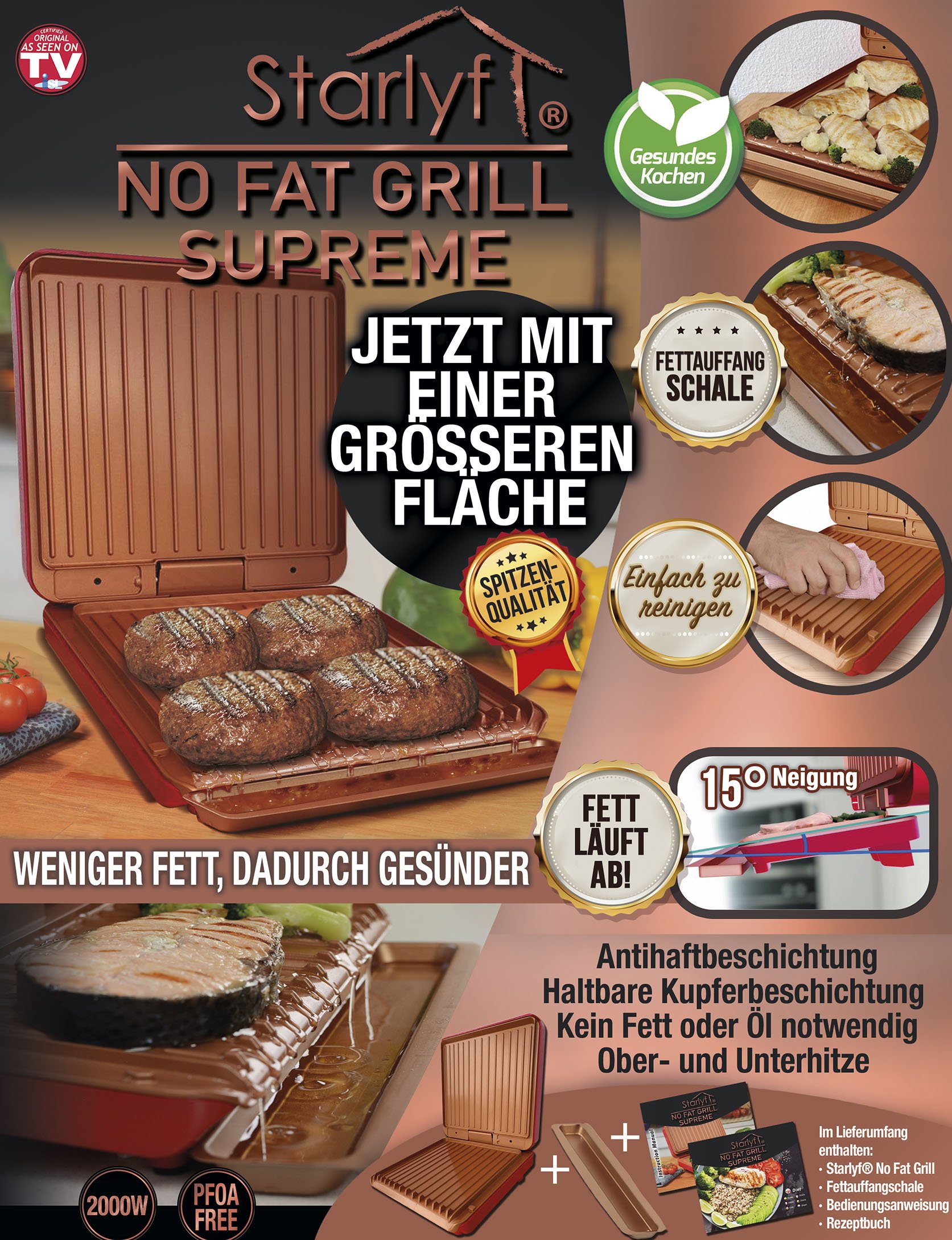 No Fat Grill - weniger Fett, dadurch gesünder - PREMIUM-Version Master