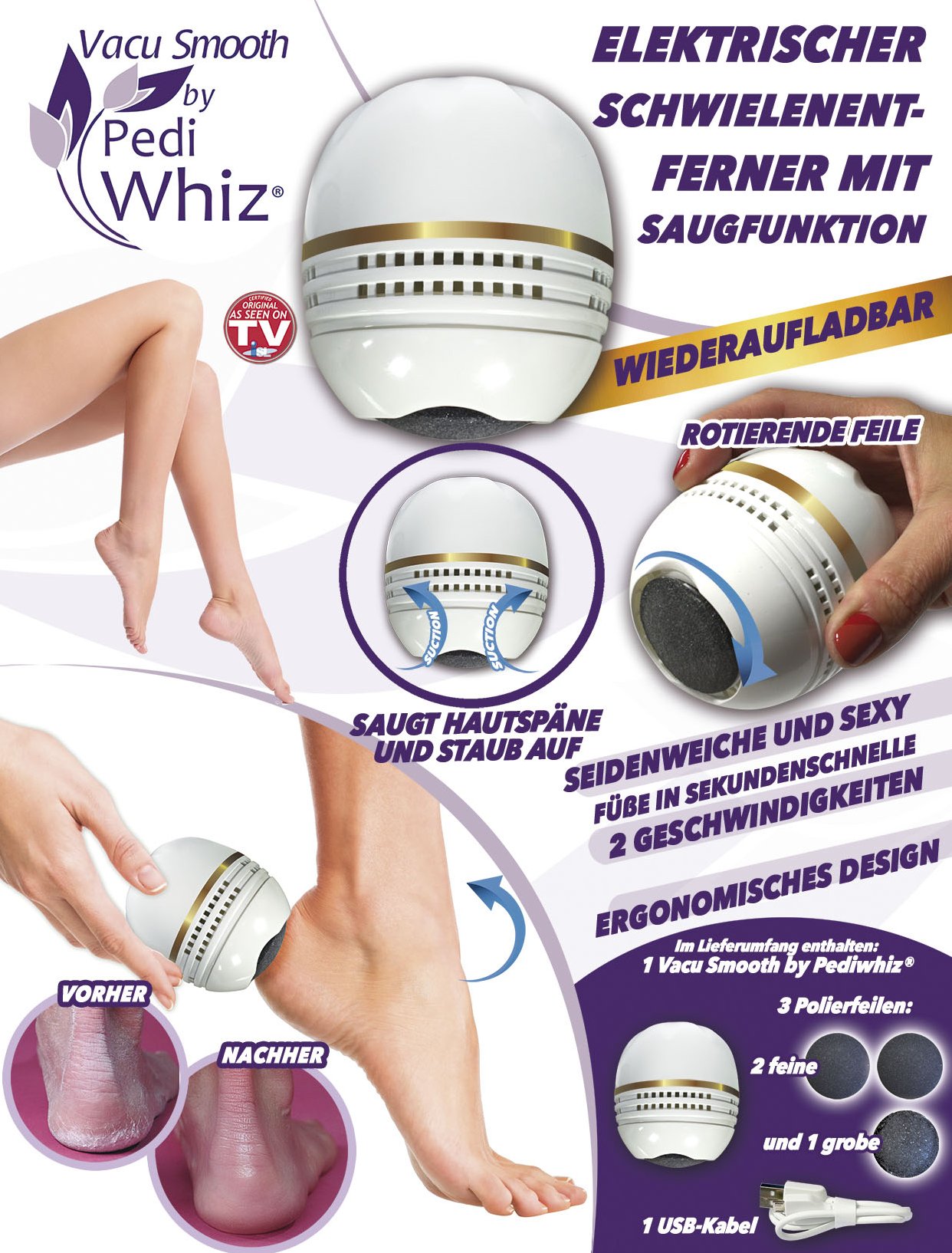 PediWhiz Vacu Smooth Schwielenentferner