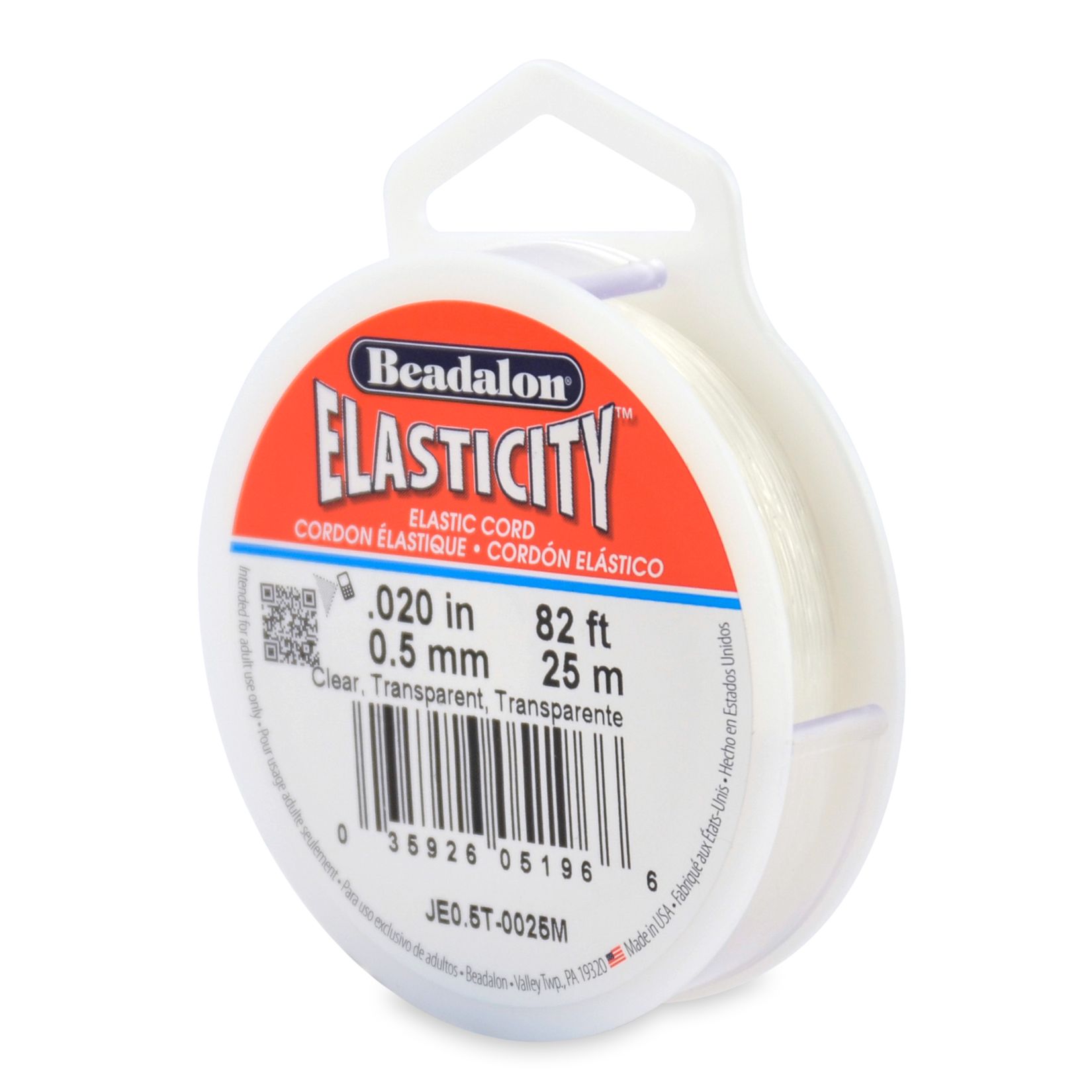 Elastischer Faden Stretch Cord Nylon transparent Ø 0,50mm -25m