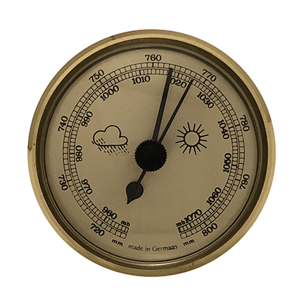 Barometer Einbau-Wetterinstrument Ø 65mm, gold Master