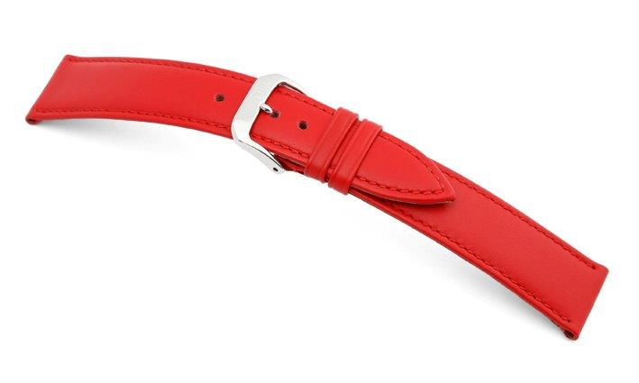 Lederband Arezzo 20mm rot,  glatt