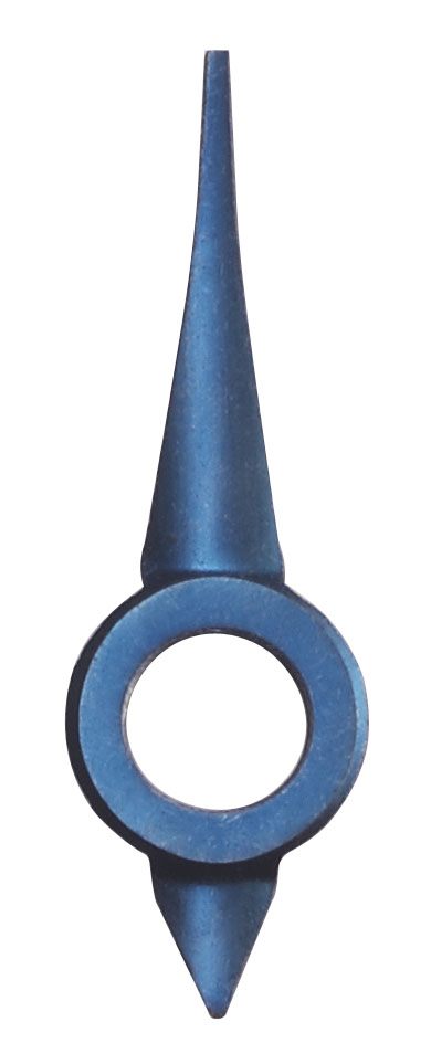 Aiguille des heures Regatis bleue, trou Ø 1,2 longueur 4,5 mm