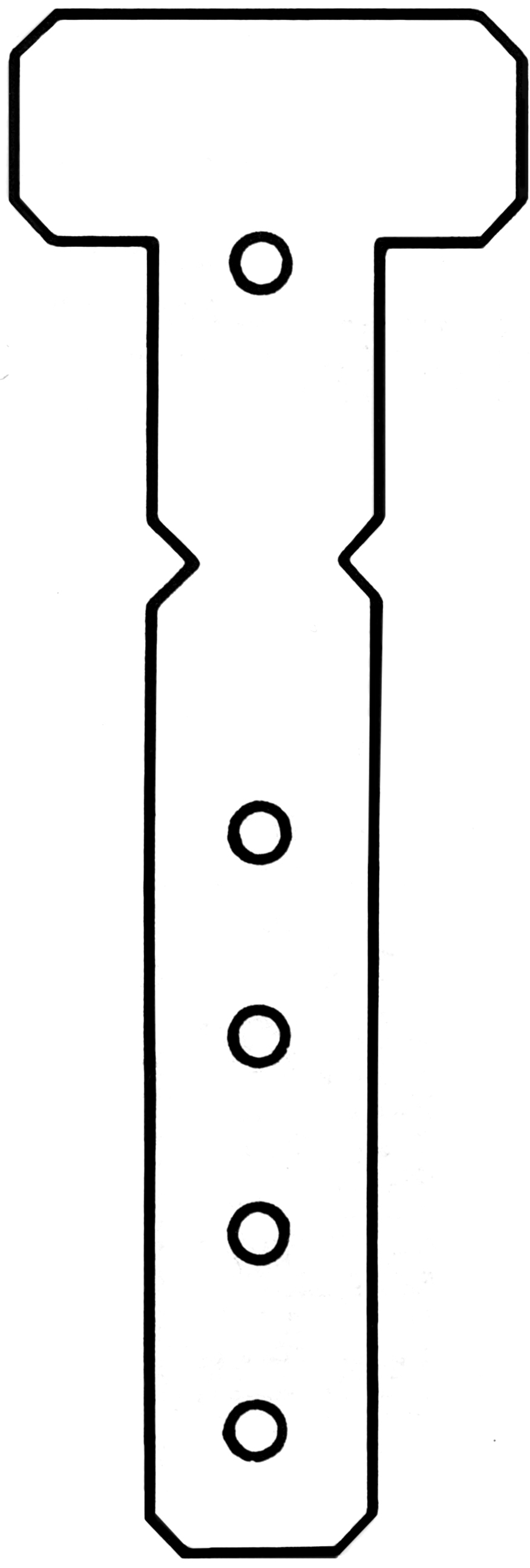 Ringetiketten Kunststoff T-Form lang 54 x 18 mm grün