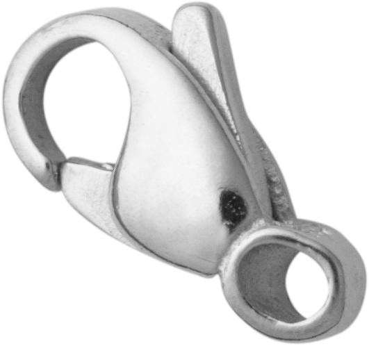 Karabiner gewölbt Silber 925/- 9,00mm gegossen