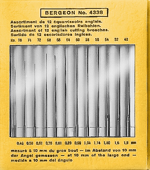 Reibahlen-Satz Ø 0,46 - 1,90mm Bergeon