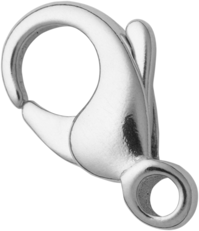 Karabiner gewölbt Silber 925/- 13,00mm gegossen