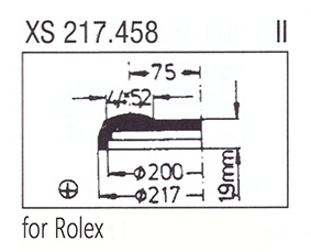 Glas XS 217.458 Stülpglas mit Lupe Kunststoff