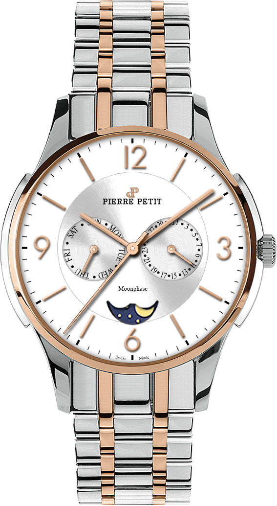 Montre multifonctions Pierre Petit St. Tropez bicolore Swiss made