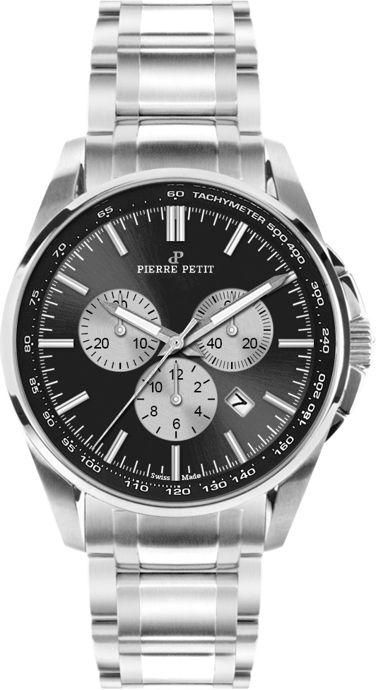 Chronographe Pierre Petit Le Mans noir Swiss Made