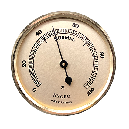 Hygrometer Einbau-Wetterinstrument Ø 65mm, gold Master