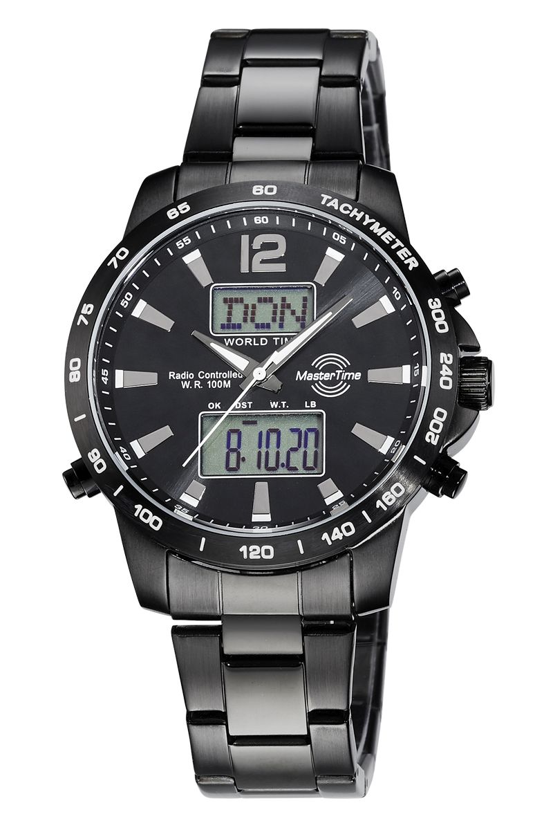 EXKLUSIV-ANGEBOT: MasterTime Herren-Funkuhr Specialist World Timer - MTGS-10713-42M