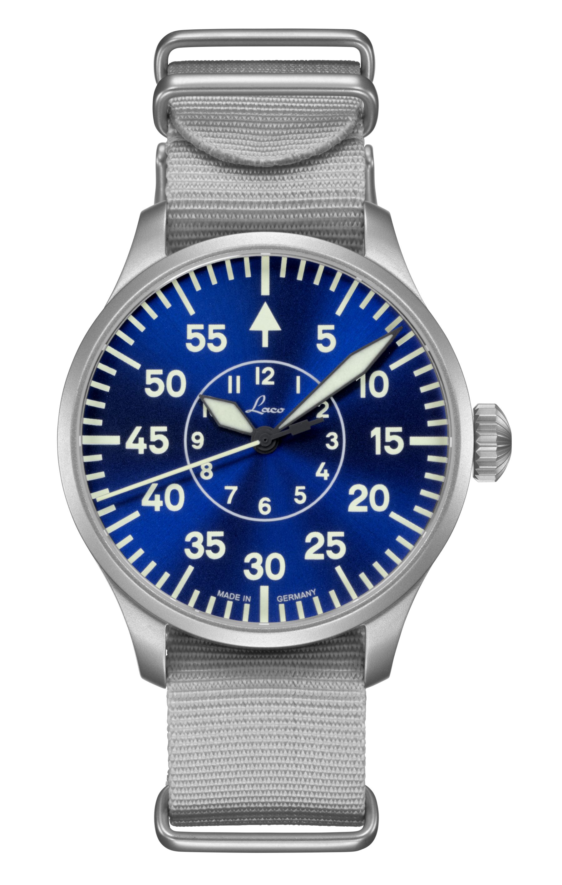 LACO Automatikuhr Aachen Ø 42mm Blaue Stunde