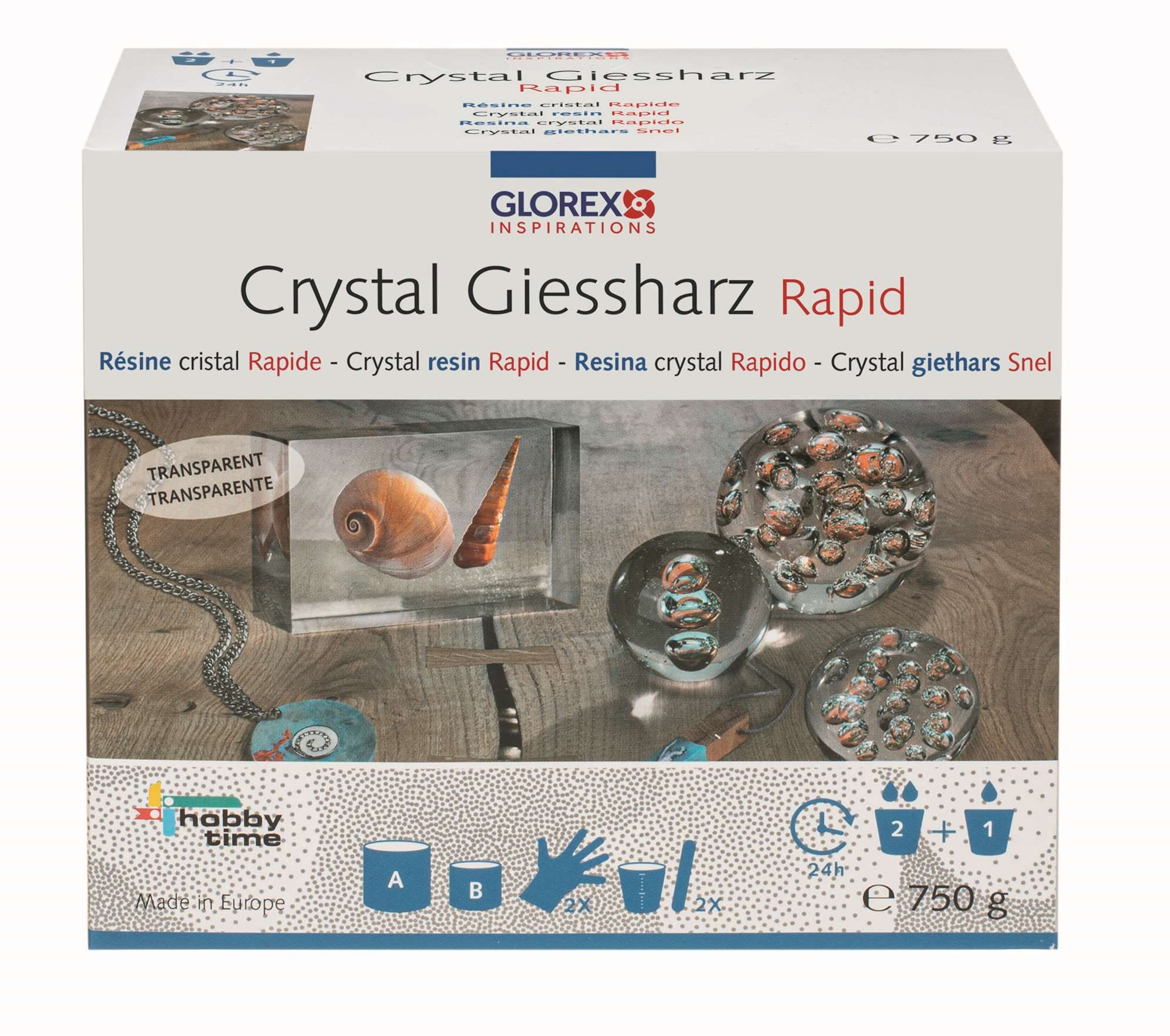 Résine de coulée Crystal Rapid, 750g