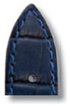 Bracelet cuir Jackson 24mm bleu marine avec gaufrage alligator